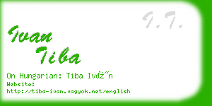 ivan tiba business card